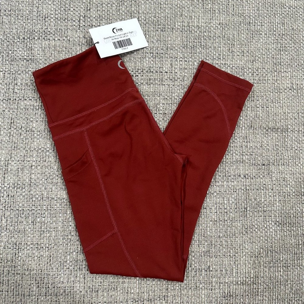 Zyia Burnt Rose Pocket Light n Tight Hi-rise 7/8 24"